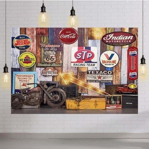 1st Birthday Photography Backdrop Newborn Boy Vintage Locomotive Racing Car Plank Portrait Photo Studio Photozone Decor