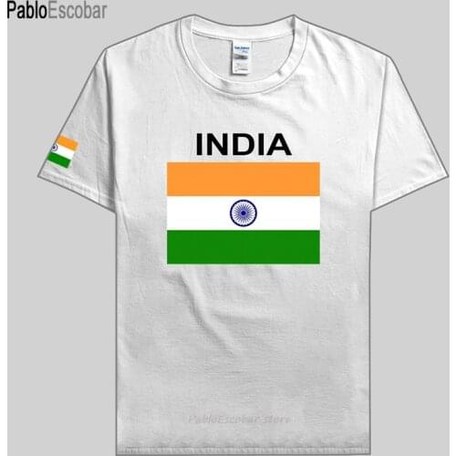 India t shirt man tees t-shirt nation team cotton fashion meeting fans streetwear fitness gyms tops country IND Indian flag