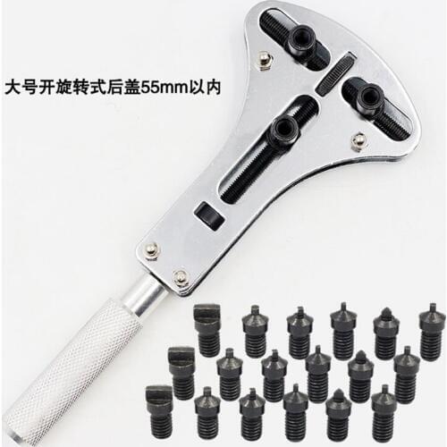 Professional Watch Tools 3 Jaw Watch Repair Tool Kit Watch Hands Bottom Cover Opener Wrench Tool 37mm 55mm Give 18 steel teeth