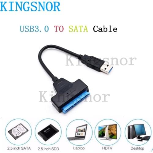 Kingsnor USB 3.0 To SATA cable For Computer PC Laptop 2.5 Inch HDD SSD Support Desktop Connector
