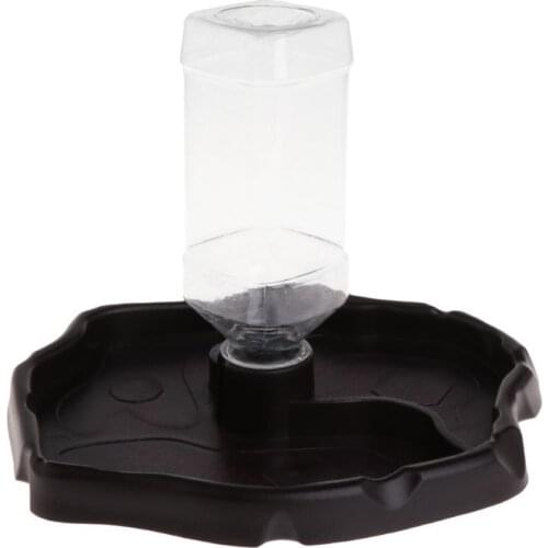 Reptile Feeder 2 in 1 Automatic Water Food Feeding Plate Lizard Turtle Dispenser