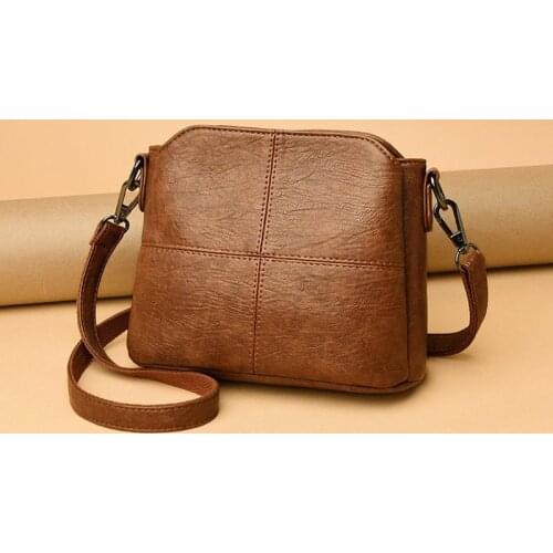 Small Women Bag Pu Leather Crossbody Bag 5 Colors Shoulder Bag Multi-layer Messenger Bag Women Handbag Purse with 2 Straps Tote