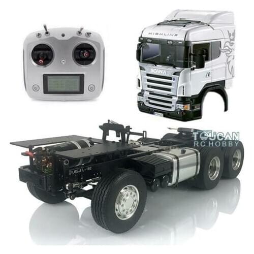 LESU 1/14 RC Sca 6*4 Metal Chassis DIY Hercul Cabin Tractor Truck i6S Radio THZH0310-SMT2