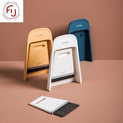 Mini Cleaning Broom And Dustpan Combo Set Household Soft Hair Magic Small Broom Sweeping Desktop Cleaning Brush Wiper To Scrape