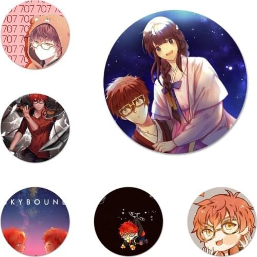 Mystic Messenger Anime Icons Pins Badge Decoration Brooches Metal Badges For Backpack Decoration 58mm