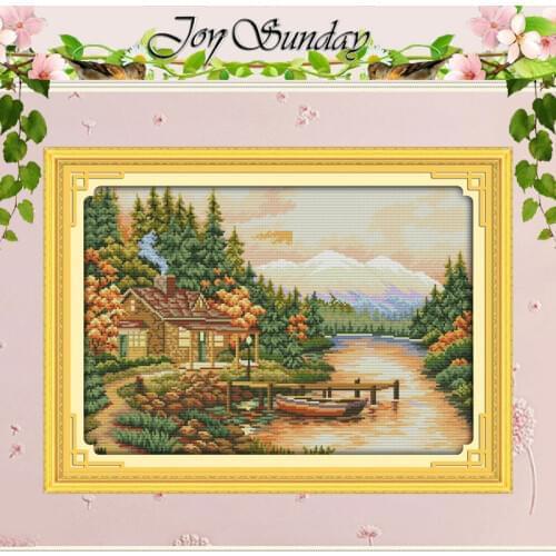 Sunset (2) Patterns Counted Cross Stitch 11CT 14CT Cross Stitch Sets Wholesale Scenery Cross-stitch Kits Embroidery Needlework