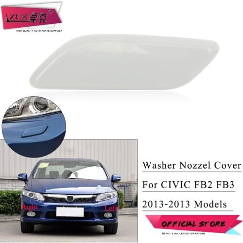ZUK Auto Front Headlight Washer Nozzle Cover For HONDA CIVIC FB2 FB3 2012 2013 Head Light Lamp Water Spray Jet Cap Housing