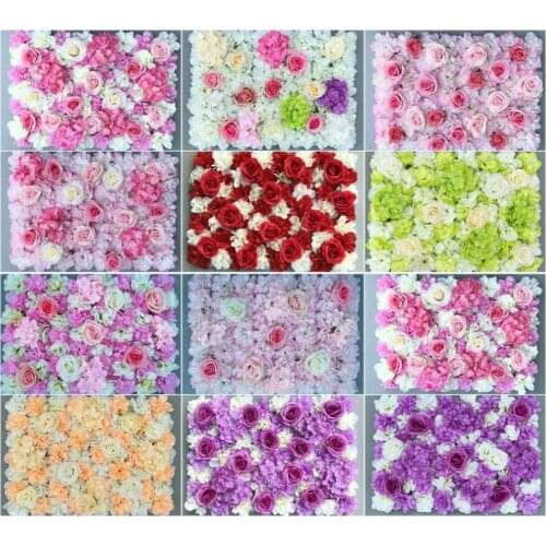 Charming Rose Dahlia Hydrangea 40x60cm Artificial Flower Wall Hanging Wedding Decoration Plant Wedding Photography Flower Board