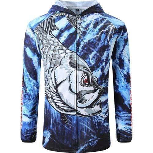 New 2020 Men 3D Fishing Clothing Autumn Breathable Clothes Jacket With Hat Lightweight Outdoor Cycling Sport Wear Sweatshirt