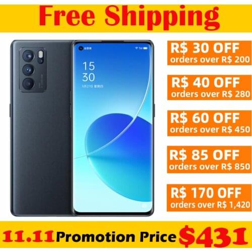 Official New Original OPPO Reno 6 Pro 5G Mobile Phone MTK Dimensity 1200 Octa Core 6.55inch 64MP Camera 65W Super Charge 4500Mah