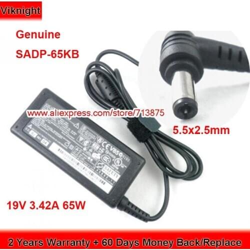 Genuine SADP-65KB 19V 3.42A 65W AC Adapter PA3714E-1AC3 for Toshiba SATELLITE C660 L300 L305 L450