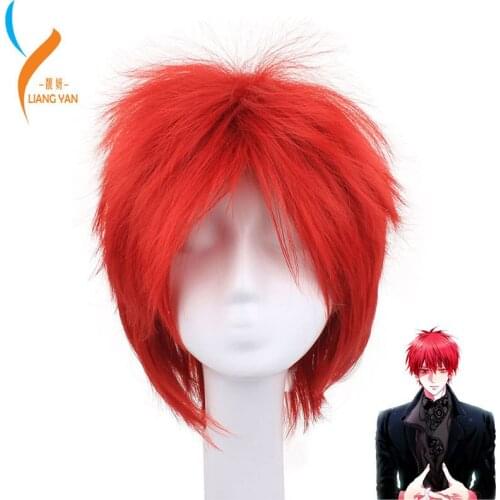 Sasori Red Short Wig Assassination Classroom Karma Akabane Karuma Wig Kuroko no Basuke Akashi Seijuro Cosplay Wig+Wig Cap