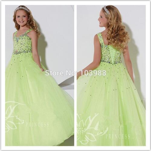 2016 organza flower girl Appliques DRESS-OCCASION-PARTY-BRIDESMAID-WEDDING-FORMAL-WEAR!! Cute and Lovely ! all sizes