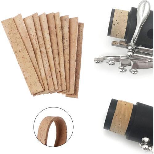 10pcs Clarinet Cork Bb Joint Corks Sheets For Saxophones Musical Instruments 81*11*2mm