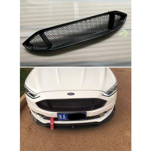 Real Carbon Fiber Grill Grille Grilles Honeycomb Insert Front Mesh Bumper Upper Refit Vent For Ford Mondeo Fusion 2017-2018