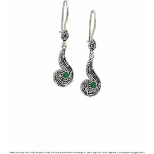 Silver Drop Filigree Lady Earrings