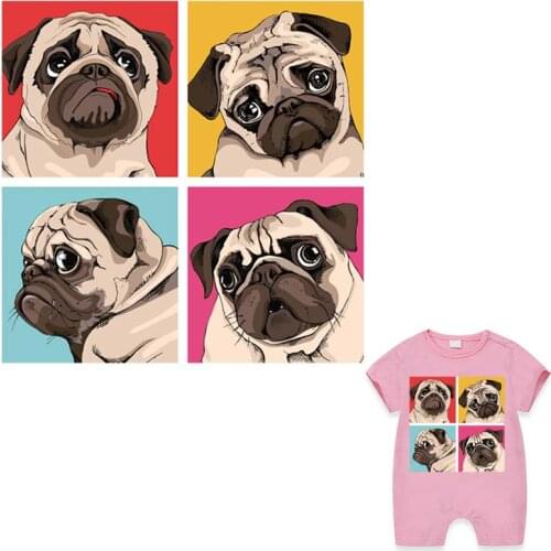 Cute Cartoon Dog Clothes Stickers Diy Accessory Stickers Heat Transfer Iron On Clothes Fashion Dog Patch