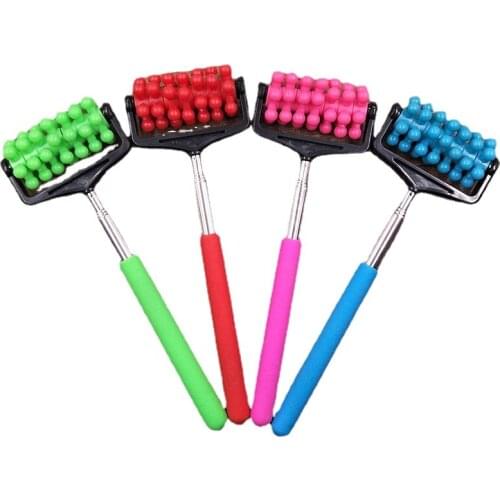 Back Telescopic Massage Roller Acupressure Trigger Point Massage Stick Relax Arm Leg Neck Muscle Tissue Relieve Body Stress Tool