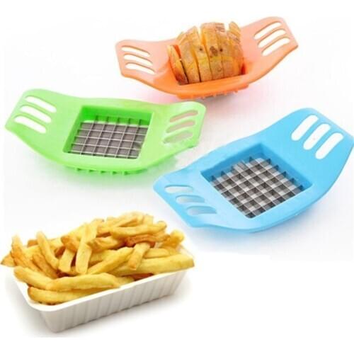 1pc Stainless Steel Potato Cutter Device for Making French Fry Cutters Potato Carrot Vegetable Slicer Chopper Chips Making Tool