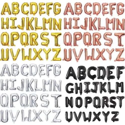 16 inch rose gold silver aluminum foil letter balloon birthday party supplies baby shower decoration wedding decoration