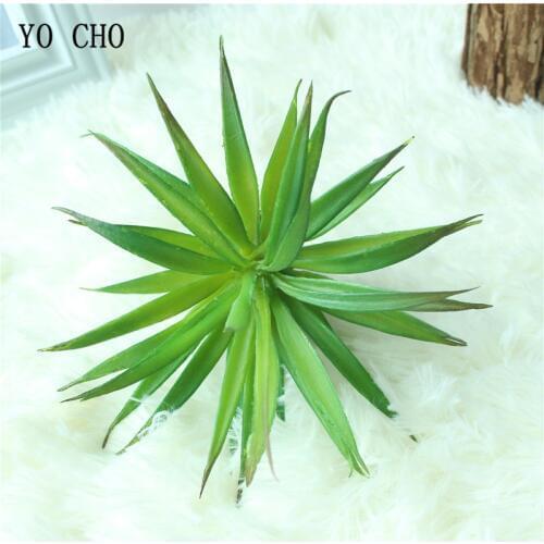 YO CHO 1PC Artificial Big Flag Leaf Plant DIY Real Touch Flower Fake Micro - Landscape Succulents Decoration For Home/wedding