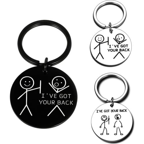 Funny Gifts Best Friend Keychain for Friends I Got Your Back for Women Men Christmas Birthday Valentine BFF Besties Companion