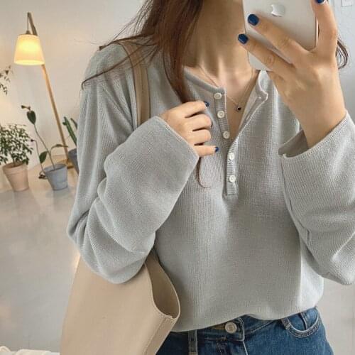 2021 New Women Sweater Knitted Female O-Neck Solid Basewear Casual Sweet Elegant Office Lady Loose All Match Tops