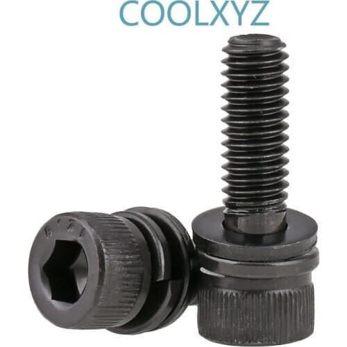 12.9-stage high-strength cup head hexagonal screw cylindrical head hexagonal bolt three combination screws M3-M6