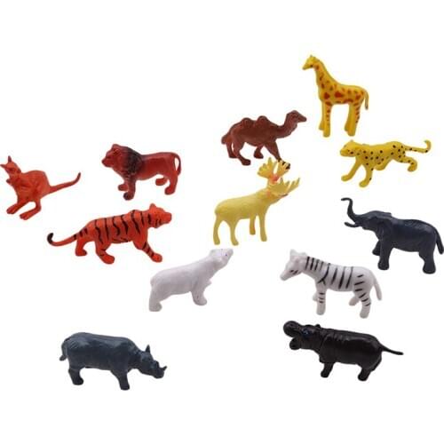 12pcs/lot Wild Sea Dinosaur Farm Insects Simulation Small Animal Model Of Childrens Toys Early Childhood Cognitive Suit