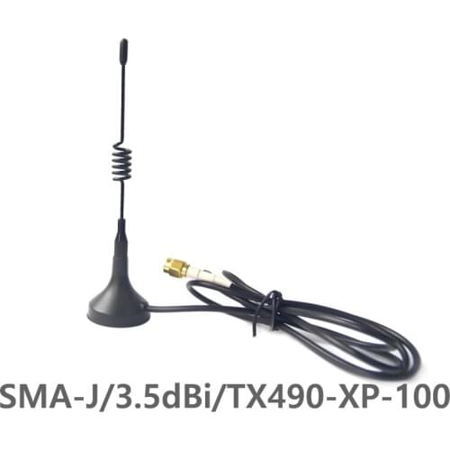 2pcs/lot 490MHz Sucker Antenna 3.5dBi High Gain 50Ohm Magnetic Base SMA-J Interface High-quality Antenna CDSENET TX490-XPL-100