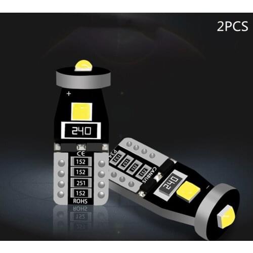 2PCS T10 LED White 3SMD 5050 Led Car Light W5w 194 168 CANBUS Error Bulbs 12V Wedge Lamp Turn Signal Light Band Decoder Sign G