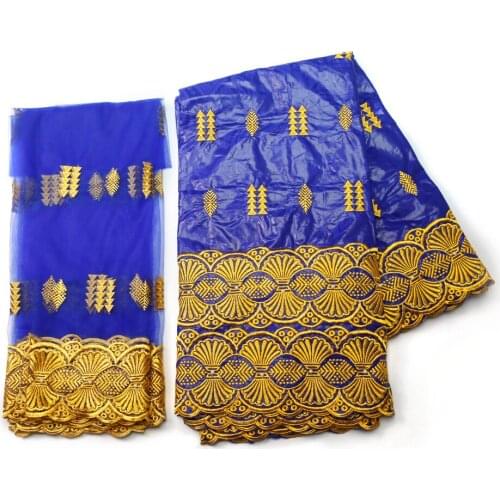 2021 Latest African Bazin Riche Fabric Cotton Guinea Brocade Fabric Tissu Africain Basin Riche Brode Most Popular Lace 7yards