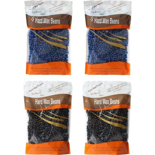 4Pcs/set Hard Wax Beans Facial Bikini Body Home Waxing Beads No Strip Depilatory Hard Wax Waxing Dropship