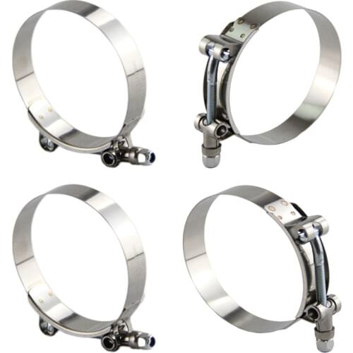 4pcsx 3.25" Inch / 83mm ID Stainless Steel T-Bolt Silicone Hose Clamps (83-93mm)