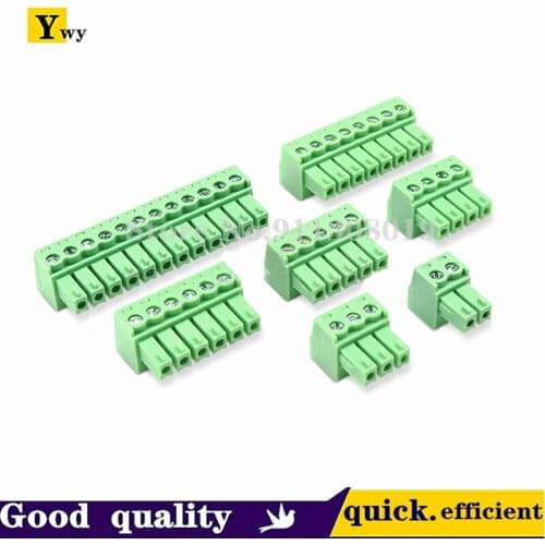 5/10psc 2P/3P/4P/5P/6P/7P/8P/9P/10P KF2EDGK Kit 300V Pluggable Terminal Block Connector 3.81mm Pitch with Female socket