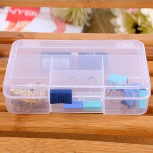 5 grid Slide buckle plastic storage box Jewelry Fishing gear Toy building blocks accessories parts desktop practical Sundry Case