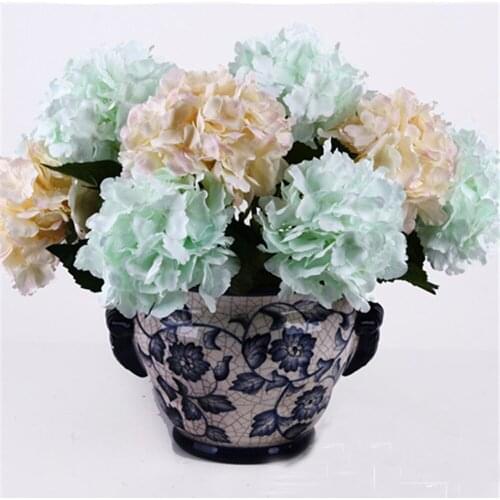 40cm high 5pcs artificial hydrangea flower&artificial Hydrangea macrophylla&artificial Laurustinus flower&Viburnum macrocephalum