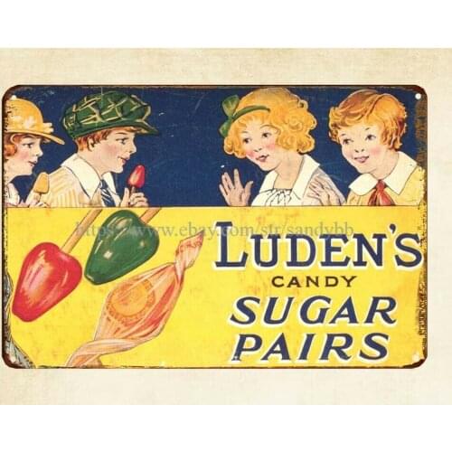 Home garden decoration Ludens Candy Sugar Pairs metal tin sign