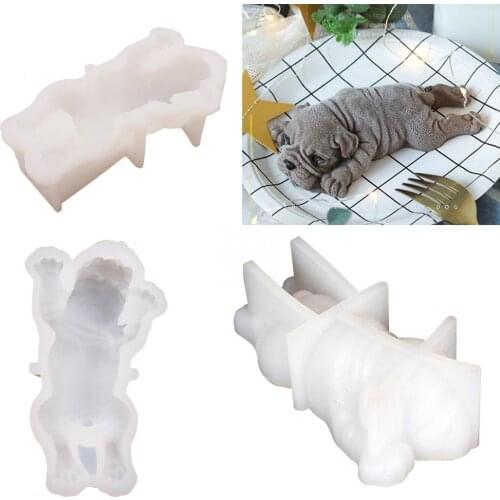 Pudding Cake Mold Mould Silicone Mousse 3D Ice Cream Dog Decoration Fondant O8V0