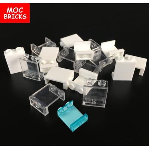 10pcs/lot MOC Bricks Panel 1 x 2 x 2 with Side Supports 87552 Window Educational Building Blocks Kids Gift