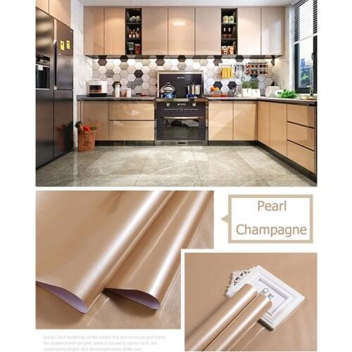 Furniture Desktop Waterproof Pearl Wallpaper Kitchen Vinyl PVC Oil-Proof Self Adhesive Wall Paper Home Decor Cabinet Stickers