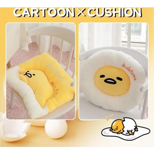 Cartoon Egg Shape Cushion Plush Stuffed Chair Cushion Butt Mat Bay Floor Window Futon Seat Pad Throw Pillows Gifts