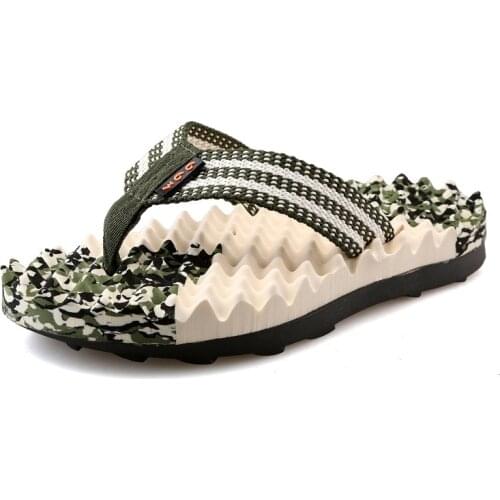 Summer Trend Massage Flip-flops Outdoor Mens Non-Slip Breathable Personality Wear-Resistant Casual Beach Sandals And Slippers