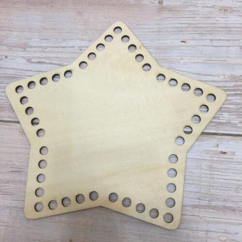 Set of 5 wood base Diy basket Unfinished wood Basket bottom Drilled wooden base