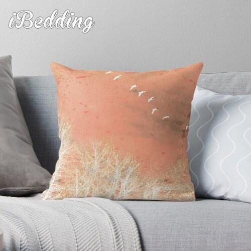 Birds In The Sky ~ Version 1 Throw Pillow Cushion Cover Polyester Throw Pillows Case On Sofa Home Decor
