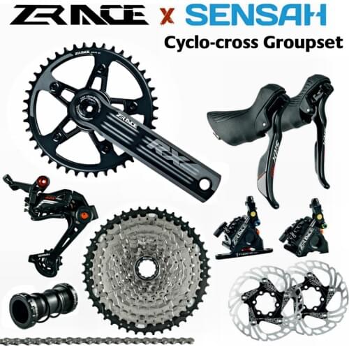 SENSAH SRX PRO 1x11 Velocidad 11S Carretera Grupo R/L Palanca+desviadores+ZRACE Chainset Freno De Grava-Bicicletas De Ciclocross