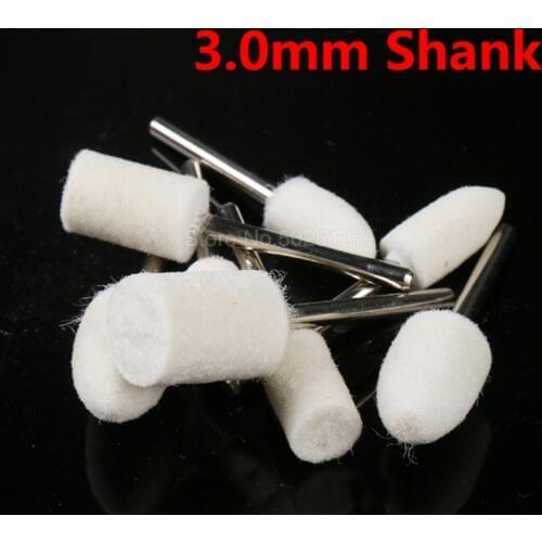 1PCS 3MM Shank Grinding Buffing Dental Accessories Wool Polishing Multi Brush Grinder Brushes For Machine Felt Mounted Wheel
