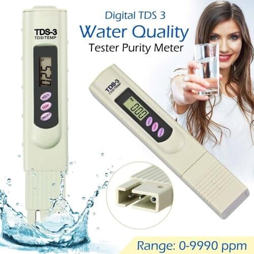 Water TDS Meter Water Quality Tester 0-9999ppm Meter Testing Water Meter for Drinking Water Aquariums RO System Swinging Pool