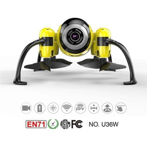 UDI U36W Quadcopter 2.4Ghz WIFI & FPV Mini Drone with Camera Headless Mode Altitude Hold RC yellow aircraft