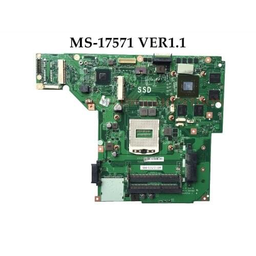 High quality For MSI GE70 Laptop Motherboard MS-17571 VER:1.1 SR17E HM86 PGA947 N14E-GT-A2 100% Fully Tested Free Shipping